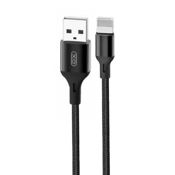 Фото - Кабель XO Braided Data Cable Lightning 2m Black (XO-NB143i2-BK) Фото - Кабель XO Braided Data Cable Lightning 2m Black (XO-NB143i2-BK)