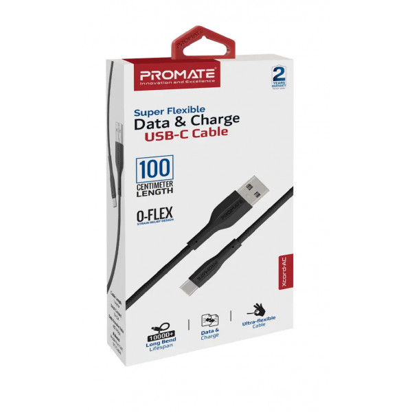 Фото - Кабель Promate Xcord-ac Black