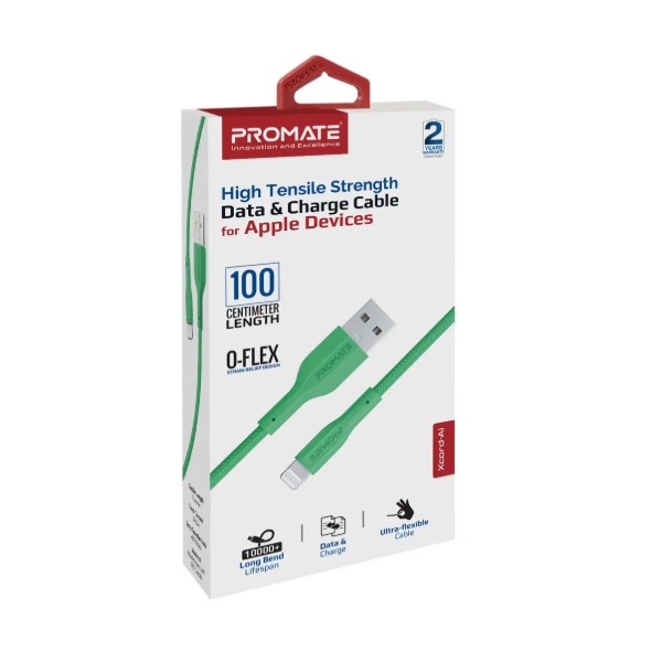 Фото - Кабель Promate Xcord-ai Green
