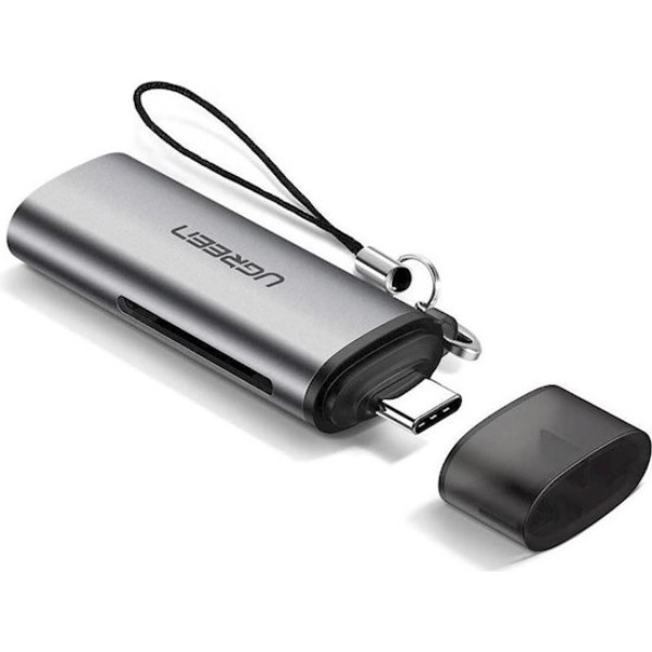 Фото - Кардрідер UGREEN CM184 USB Type-C 3.1 + USB TF/SD Gray (50704)