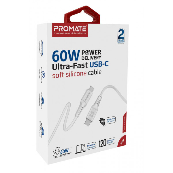 Фото - Кабель синхронізації даних Promate Powerlink-cc120 White
