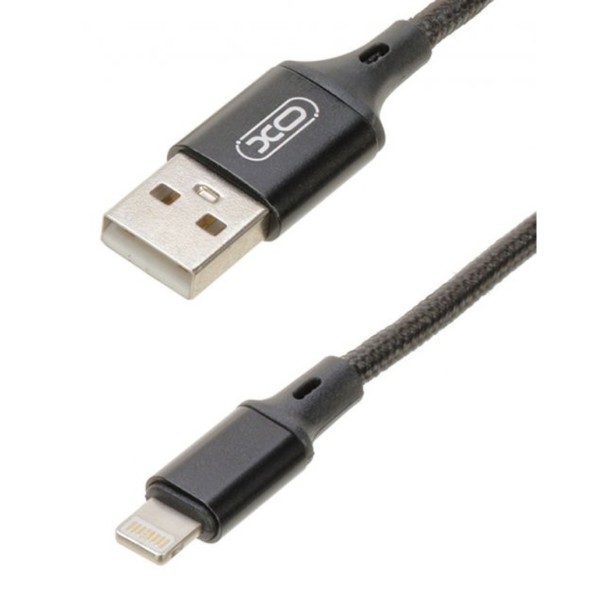 Фото - Кабель XO Braided Data Cable Lightning 2m Black (XO-NB143i2-BK)