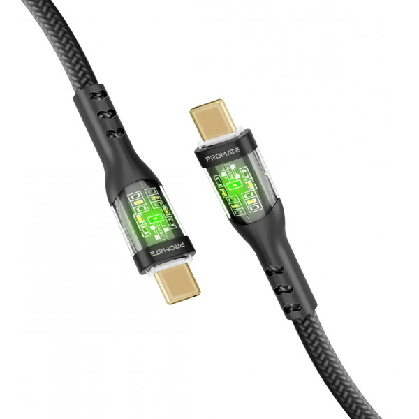 Фото - Кабель Promate Type-C - USB Type-C (Transline-cc.Black)