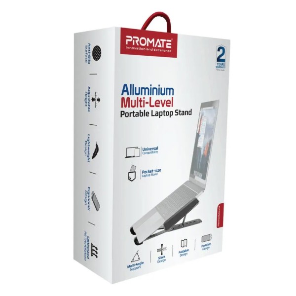 Фото - Подставка под ноутбук Promate Pocketmount Grey