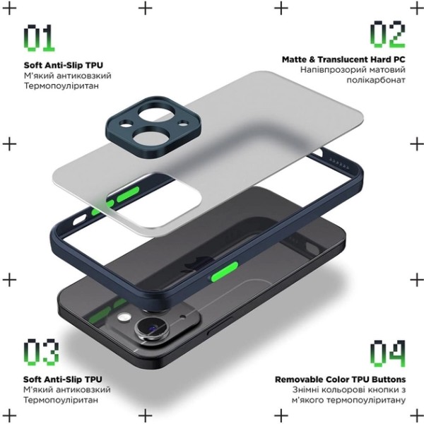 Фото - Чохол для смартфону Armorstandart Frosted Matte for Samsung M14 5G (M146) Navy Blue (ARM66723)