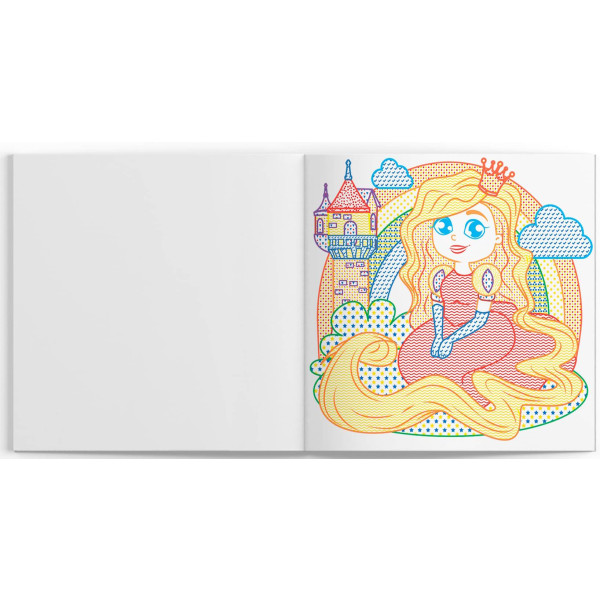 Фото - Раскраски Crystal Book водяные с цветным контуром. Принцесса и ее друзья (9789669873002)