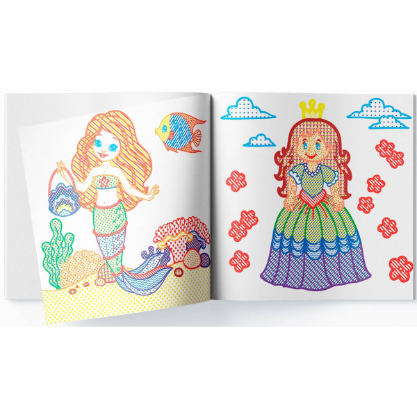 Фото - Раскраски Crystal Book водяные с цветным контуром. Принцессы и русалочки (9789669872982)