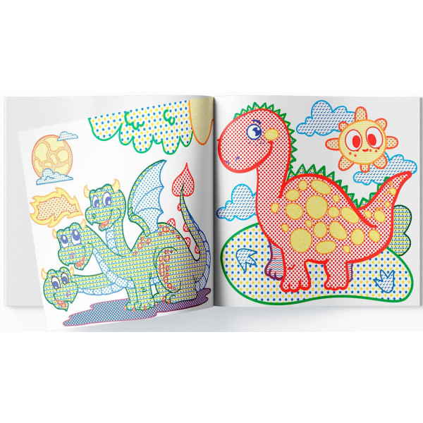 Фото - Розмальовки Crystal Book водяні з кольоровим контуром. Динозаврики та дракончики (9789669873101)