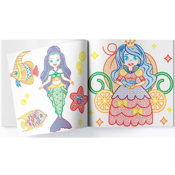 Фото - Раскраски Crystal Book водяные с цветным контуром. Принцессы и русалочки (9789669872982)