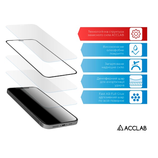 Фото - Захисне скло для смартфону ACCLAB Full Glue for Huawei P40 Lite (1283126508264)