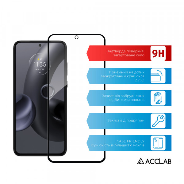 Фото - Захисне скло для смартфону ACCLAB Full Glue for Moto Edge 30 Neo
Black (1283126546679)