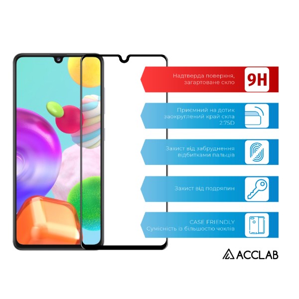 Фото - Захисне скло для смартфону ACCLAB Full Glue for Samsung A41 (1283126508585)