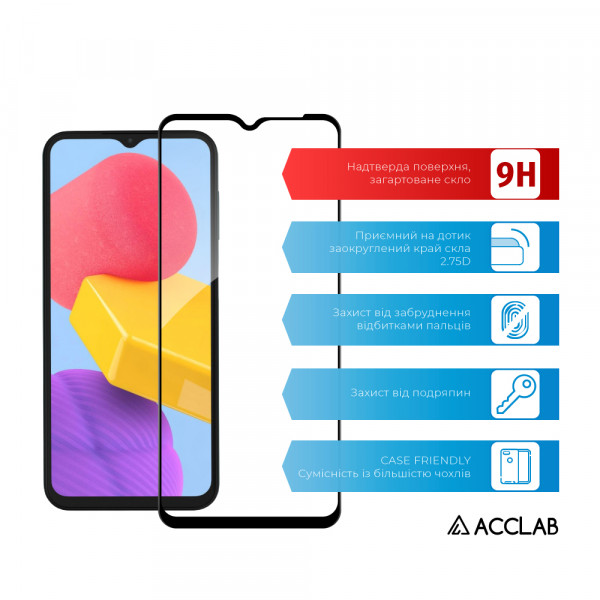 Фото - Захисне скло для смартфону ACCLAB Full Glue for Samsung M13 (1283126544927)