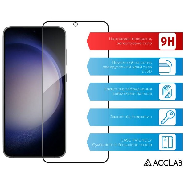 Фото - Захисне скло для смартфону ACCLAB Full Glue for Samsung S23 Plus (1283126559686)
