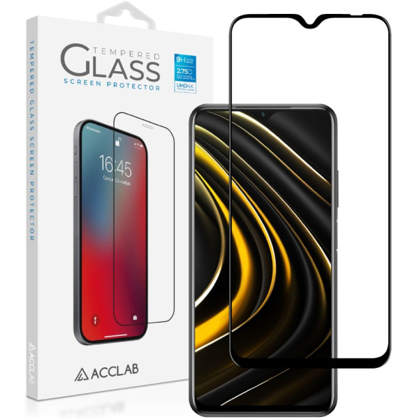 Фото - Защитное стекло для смартфона ACCLAB 9H for Xiaomi Poco M3 Pro Black (1283126589515)