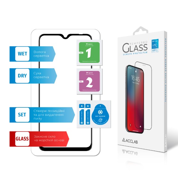Фото - Защитное стекло для смартфона ACCLAB Full Glue for Xiaomi Redmi 9T Black (1283126510564)