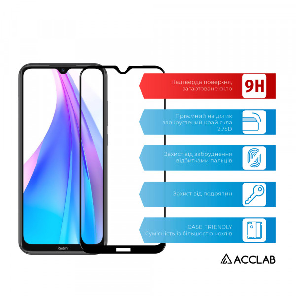 Фото - Захисне скло для смартфону ACCLAB Full Glue for Xiaomi Redmi Note 8Т (1283126508776)