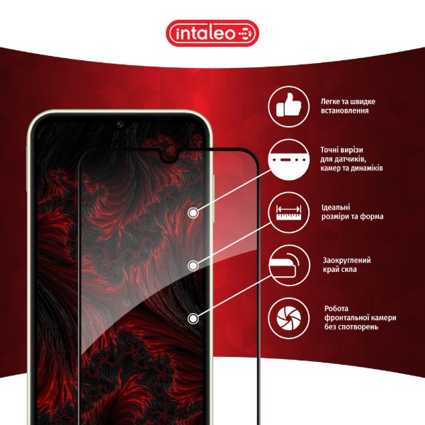 Фото - Защитное стекло для смартфона Intaleo Full Glue for Samsung A14 (1283126559778)