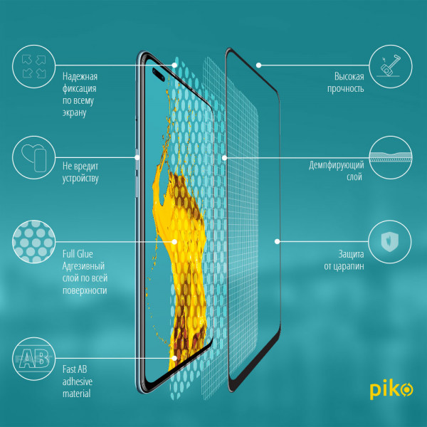 Фото - Захисне скло для смартфону Piko Full Glue for Oppo Reno 4 Lite 10в1 (1283126519659)
