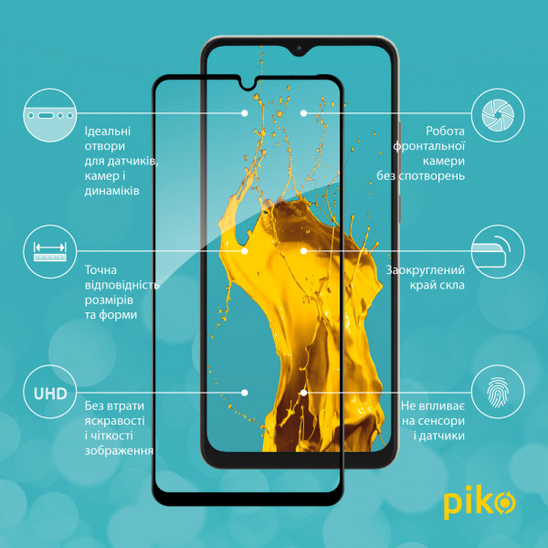 Фото - Захисне скло для смартфону Piko Full Glue for ZTE Blade A52 (1283126545528)