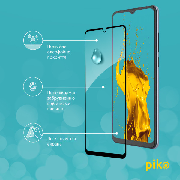 Фото - Защитное стекло для смартфона Piko 9H for ZTE Blade A52 / A72 / A72S  Black (1283126549274)