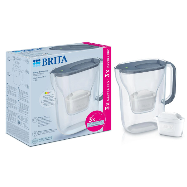 Фото - Фільтр-глечик Brita Style Essential Mxpro сіро-блакитний + 3 картриджа
