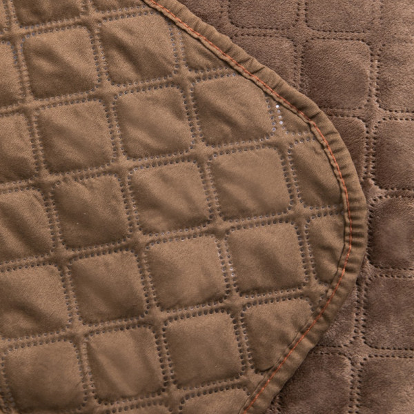 Фото - Покрывало двуспальное ТЕП Velour 220х240 см Коричневый/Ромб круглый (4-00517_22405)