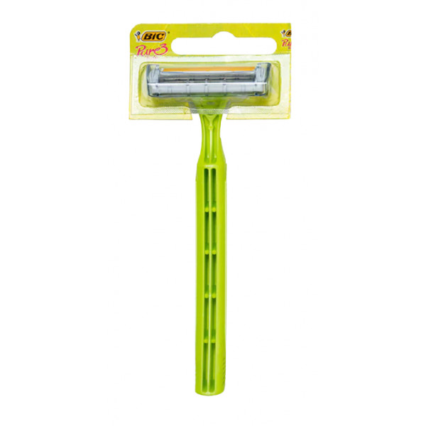 Фото - Станок жіночий одноразовий BIC Pure 3 Lady (3086126726922)