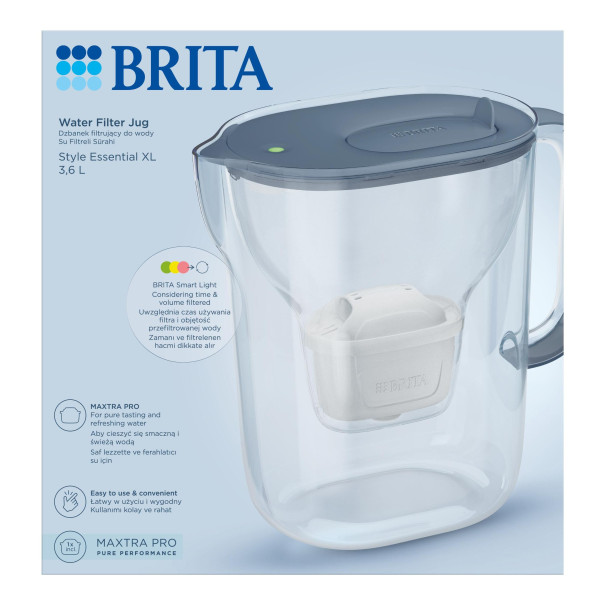 Фото - Фільтр-глечик Brita Style Essential XL Mxpro сіро-блакитний