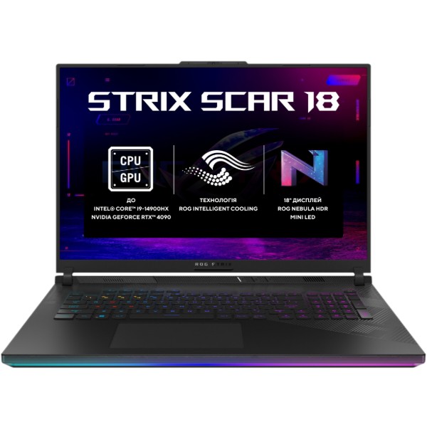 Фото - Ноутбук ігровий Asus ROG Strix SCAR 18 G834JYR-R6059X Off Black