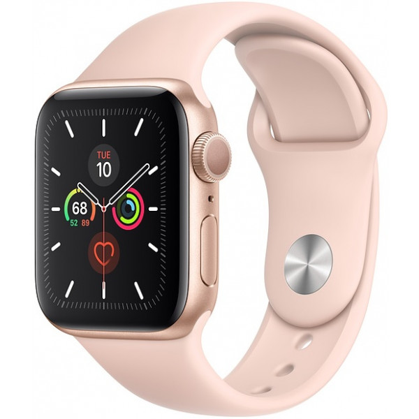 Фото - Смарт-часы Apple Watch Series 5 40mm Gold Aluminum Case with Pink Sand Sport Band
