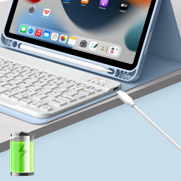 Фото - Чехол-клавиатура для планшета BeCover с беспроводной клавиатурой для Apple iPad Air 11" M2/M3 (2024/2025) Light Blue (711397)