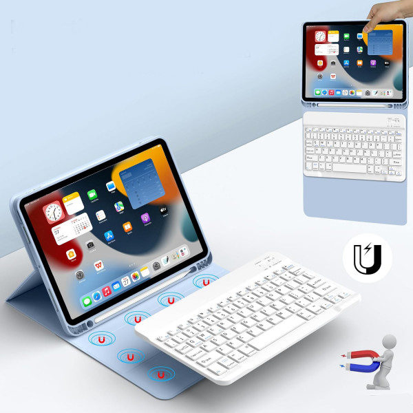 Фото - Чехол-клавиатура для планшета BeCover с беспроводной клавиатурой для Apple iPad Air 11" M2/M3 (2024/2025) Light Blue (711397)