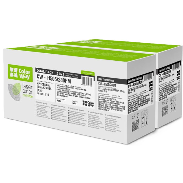 Фото - Картридж-тонер Colorway for HP (CE505A/CF280A) LJ P2035/P2055/M425dn DUAL PACK (CW-H505/280FM)