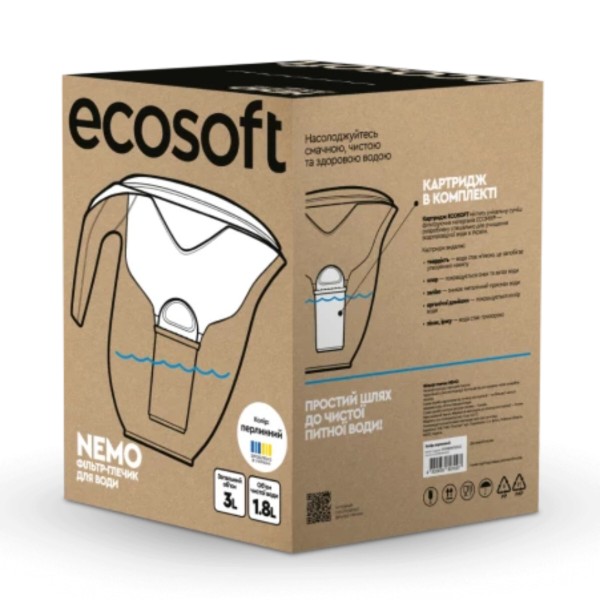 Фото - Фильтр-кувшин Ecosoft Nemo жемчужный 3 л