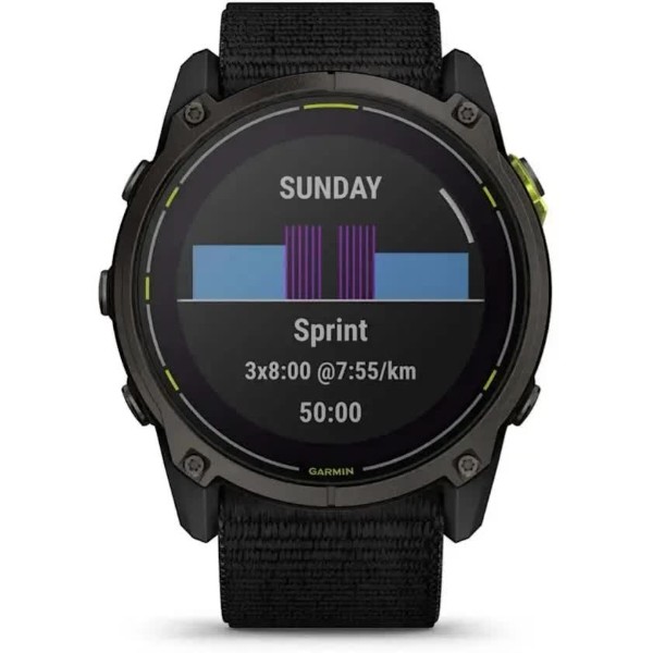 Фото - Смарт-годинник Garmin Enduro 3, Crbn Gry DLC Ti w/Blk Sport Loop Band (010-02751-01)