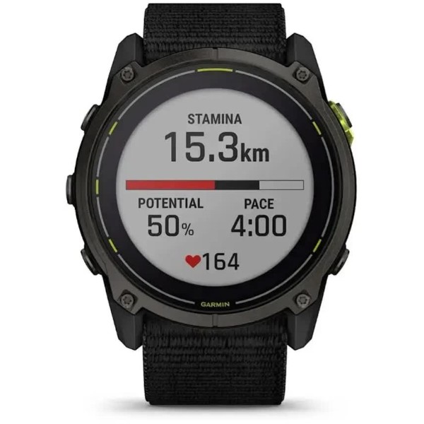 Фото - Смарт-годинник Garmin Enduro 3, Crbn Gry DLC Ti w/Blk Sport Loop Band (010-02751-01)