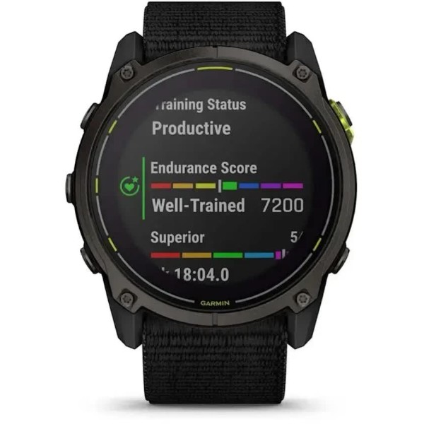 Фото - Смарт-годинник Garmin Enduro 3, Crbn Gry DLC Ti w/Blk Sport Loop Band (010-02751-01)