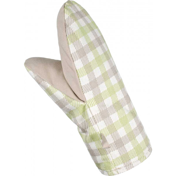 Фото - Прихватка-рукавиця Home Line Полупанама клітинка оливково бежевий (179979)