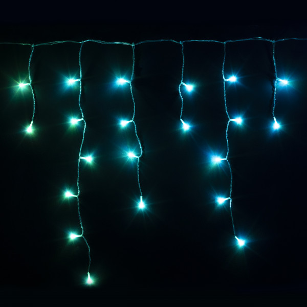 Фото - Гірлянда-штора Twinkly Smart LED Icicle RGB 190, BT + WiFi, Gen II, IP44, прозорий (TWI190STP-TEU)