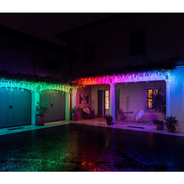 Фото - Гірлянда-штора Twinkly Smart LED Icicle RGBW 190, BT + WiFi, Gen II, IP44, прозорий (TWI190SPP-TEU)