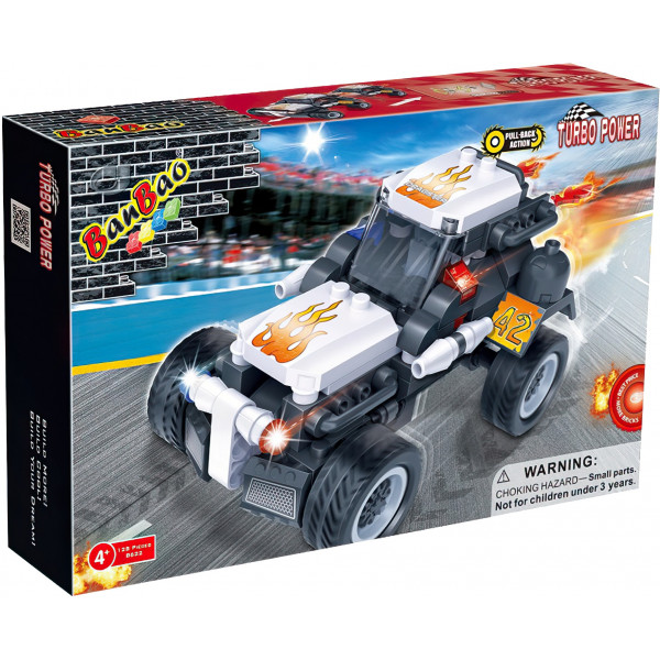 Фото - Пластиковий конструктор Banbao "Потужна сила" (128 елм.) Драгстер (8622)