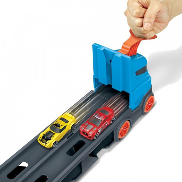 Фото - Далекобійники Hot Wheels Вантажівка-транспортер "Супергонкі" (GVG37)