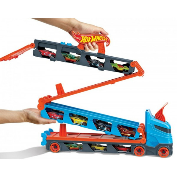 Фото - Далекобійники Hot Wheels Вантажівка-транспортер "Супергонкі" (GVG37)