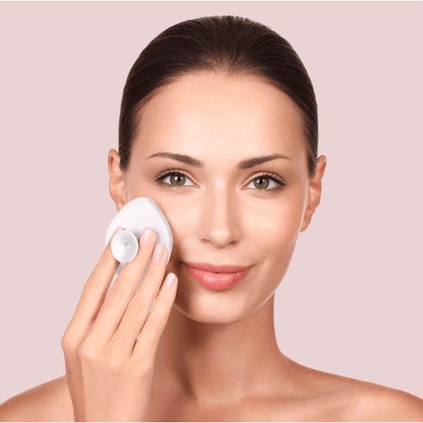 Фото - Щітка для чищення обличчя GESKE Facial Brush 4 в 1 білий з тримачем (GK000038WH01)