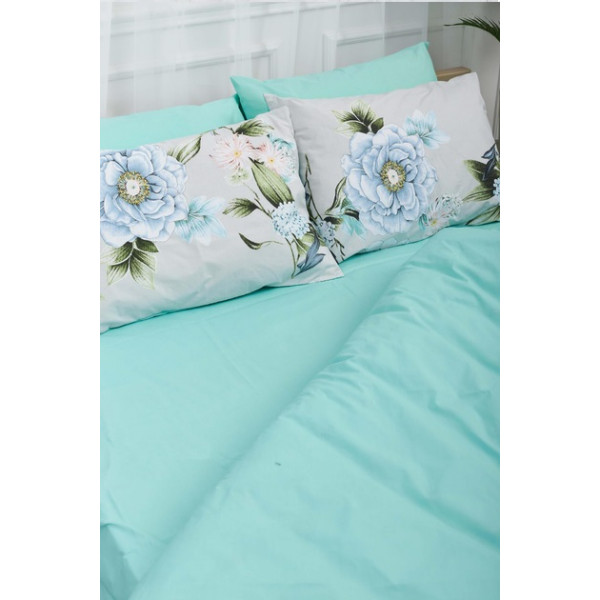 Фото - Комплект постільної білизни Moon&Star 160х220 Roses Green Ranforce Elite (MS-820000256)