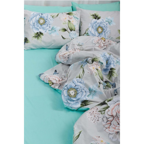 Фото - Комплект постільної білизни Moon&Star 160х220 Roses Green Ranforce Elite (MS-820000256)