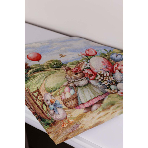 Фото - Салфетка для сервировки Прованс пасхальная гобеленовая Настроение 42х42 см (044603)