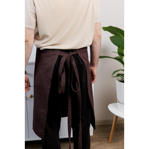 Фото - Фартук Прованс мужской с кожаным декором коричневый 85x90 см (044773)