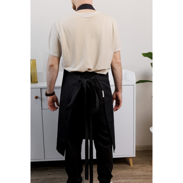 Фото - Фартук Прованс мужской с кожаным декором черный 85x90 см (044777)